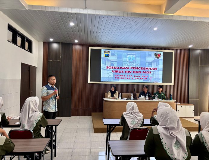 Hari Anak Nasional, Polresta Sidoarjo Edukasi Bahaya HIV/AIDS di Kalangan Pelajar