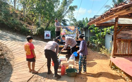Polres Trenggalek Pasok Ribuan Liter Air Bersih Pakai Mobil Patroli Modifikasi
